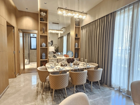 Modern dining area interior at Signature Global Sarvam Sector 37D Gurugram