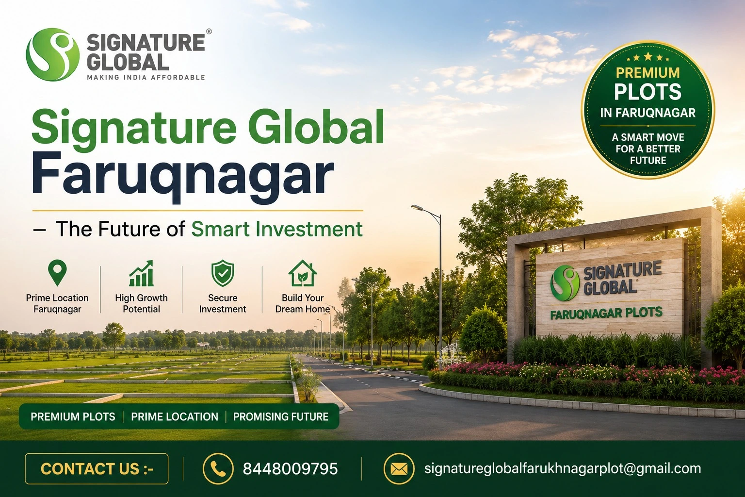 Premium DDJAY residential plots in Faruqnagar near Gurgaon with modern infrastructure and green surroundings.