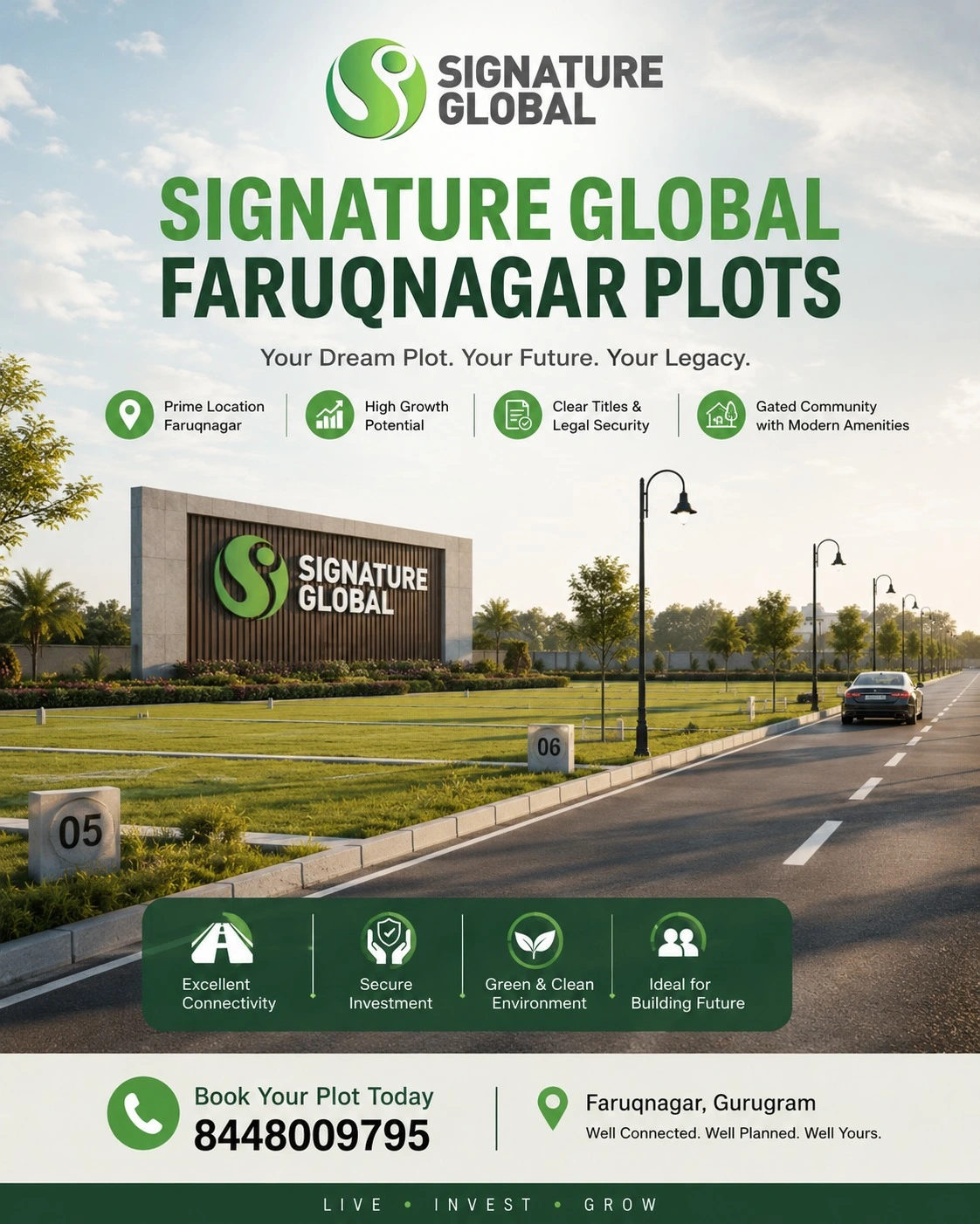 Modern residential plotted development in Faruqnagar with premium lifestyle and excellent connectivity.