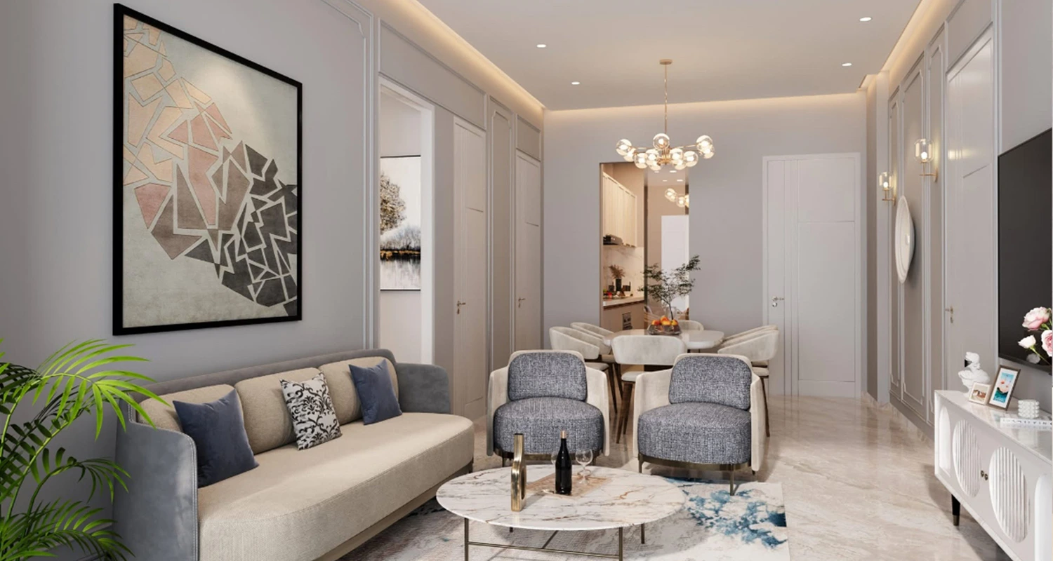 Luxury sample flat interior at DAXIN VISTAS by Signature Global in Gurugram
